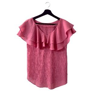 Pink Ruffled Blouse